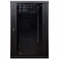 Шафа EServer 18U 600х500х907 скло, чорна