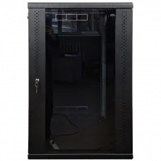 Шафа EServer 18U 600х500х907 скло, чорна