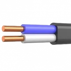 Кабель ВВГ нг LS П 2х2,5 чорний (Україна) (100м)