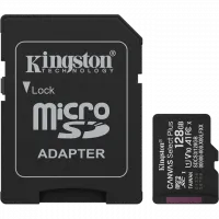 Карта пам'яті Kingston microSD 128GB C10 UHS-I A1 V10 R150MB/s + SD