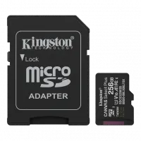 Карта пам'яті Kingston microSD 256GB C10 UHS-I A1 V10 R150MB/s + SD