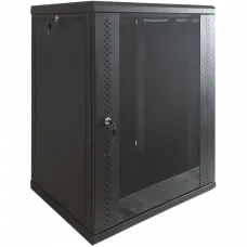 Шафа EServer 12U 600х350х637 скло, чорна