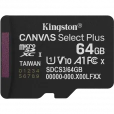 Карта пам'яті Kingston microSD64GB C10 UHS-I A1 V10 R100MB/s