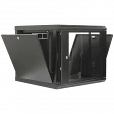 Шафа 19" 9U 600x500x507мм акрилове скло чорна