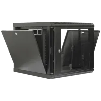 Шафа 19" 9U 600x600x507мм акрилове скло чорна