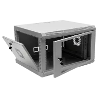 Шафа 19" 6U, 600х500х373 мм акрилове скло сіра