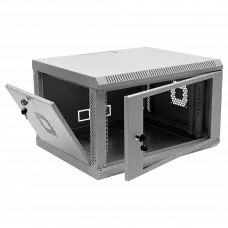 Шафа 19" 6U, 600х500х373 мм акрилове скло сіра