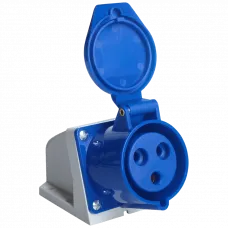 Розетка стаціонарна зовнішня UEA 123 32А 220В 2Р+Е IP44