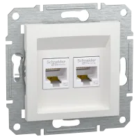 Розетка RJ45 подвійна Asfora UTP 5E