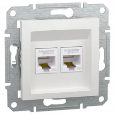 Розетка RJ45 подвійна Asfora UTP 5E