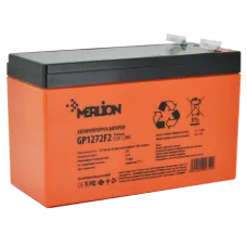 Свинцево-кислотна акумуляторна батарея MERLION AGM GP1272F2 PREMIUM 7.2А•г 12В