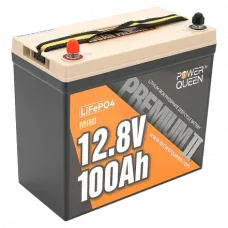 Аккумуляторна батарея Power Queen LiFePO4 12.8В 100А•г Mini 1280Вт•г