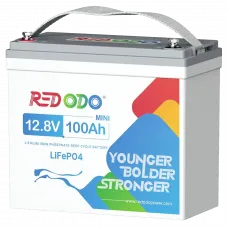 Літієва акумуляторна батарея Redodo 12.8V 100Ah Mini 1280Вт•г LiFePO4