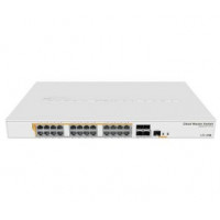 Коммутатор 24 порта управляемый MikroTik CRS328-24P-4S+RM PoE