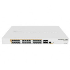 Коммутатор 24 порта управляемый MikroTik CRS328-24P-4S+RM PoE