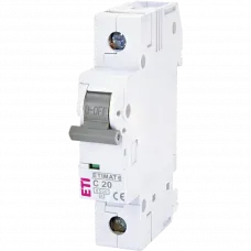 Автоматичний вимикач ЕТІ ETIMAT 6 1Р 20А 6kA C
