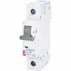 Автоматичний вимикач ЕТІ ETIMAT 6 1Р 25А 6kA C