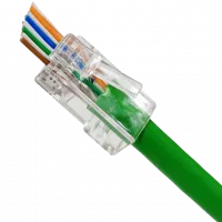 Конектор UTP RJ45 кат. 6 зі наскрізними отворами 100 шт