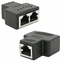 З'єднувач екранований RJ45 8P8C мама / 2x мама Q100