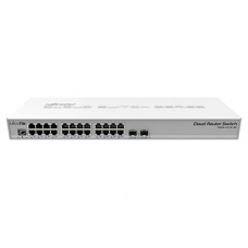 Комутатор 24 порти керований MikroTik CRS326-24G-2S+RM L2