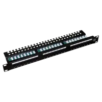 Патч-панель 24 порта 19" з менеджментом кабеля Hypernet PP-UTP24-WMR