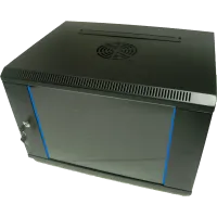 Шафа комутаційна настінна 15U 600x600 розбірна чорна Hypernet WMNC66-15U-FLAT-AC-BLACK