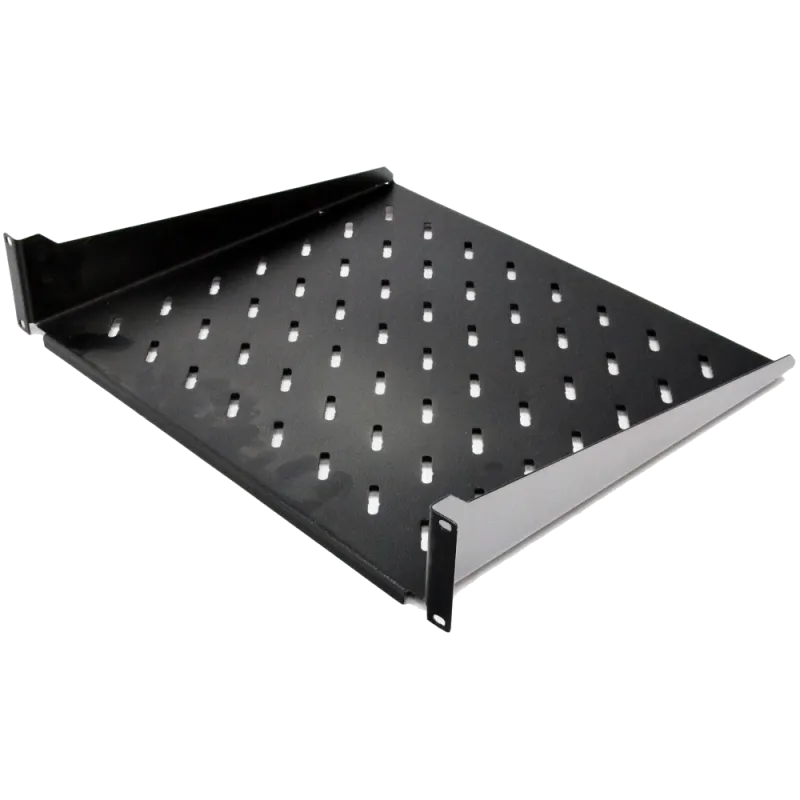 Полиця консольна чорна 19" 2U 450мм