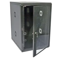 Шафа 600х800х907мм, акрилове скло, чорна 19", 18U