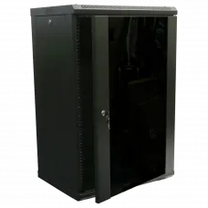 Шкаф коммутационный настенный 18U 600x450 разборный Hypernet WMNC-18U-FLAT-BLACK