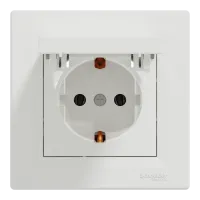 Розетка одинарная с заземлением и крышкой Schneider Electric ASFORA EPH3100121