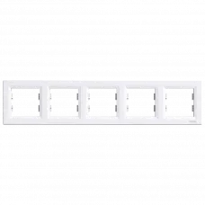 Рамка 5-местная горизонтальная белая Schneider Electric ASFORA EPH5800521