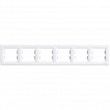 Рамка 6-місна горизонтальна біла Schneider Electric ASFORA EPH5800621