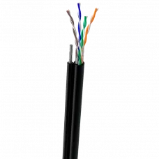 Кабель вуличний з тросом 7*0,5мм cat 5e OK-Net UTP 4*2*0,49+ КППт-ВПбухта 305 м